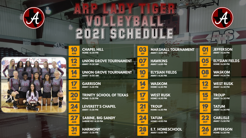 Arp Volleyball 2021 schedule