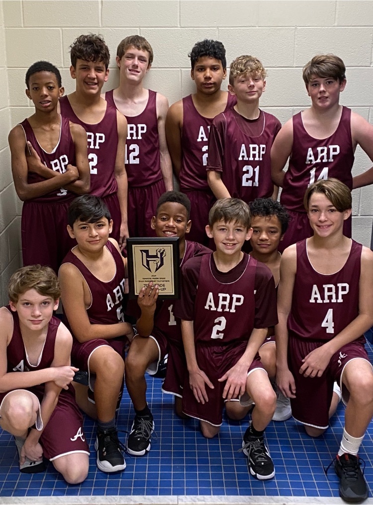 7th Grade Runner Up Hawkins Middle School Boys Basketball Tournament